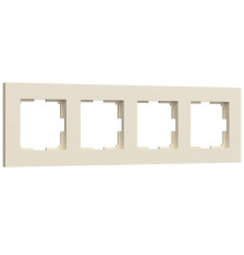 Рамка из поликарбоната на 4 поста Slab айвори софт W0042962