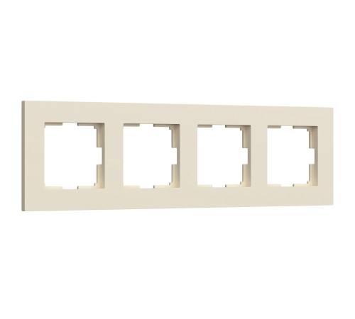 Рамка из поликарбоната на 4 поста Slab айвори софт W0042962