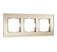 Рамка из стекла на 3 поста Senso шампань soft-touch W0033111