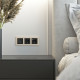 Рамка из стекла на 3 поста Senso шампань soft-touch W0033111