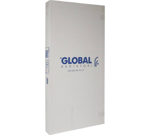 Радиатор алюминиевый Global ISEO 500 14 секций боковое подключение RAL 9010 IS05001014