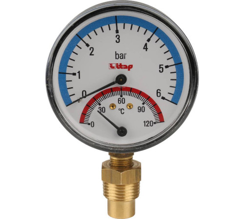 Термоманометр Itap 484 боковое подключение 1/2 25258q