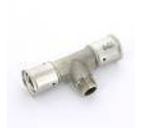 Тройник пресс Henco латунный 26x3/4x26 НР 14P-260526
