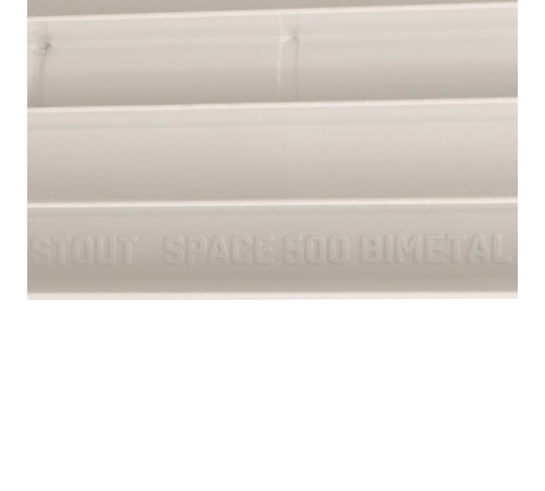Радиатор биметаллический STOUT Space 500 7 секций боковое подключение SRB-0310-050007 RAL 9016