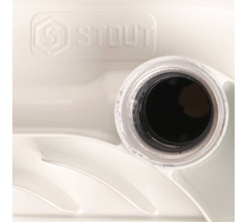 Радиатор биметаллический STOUT Space 500 7 секций боковое подключение SRB-0310-050007 RAL 9016