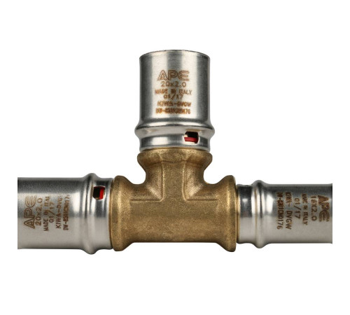 Тройник переходной STOUT 20х20х16 пресс для металлопластиковых труб SFP-0005-202016