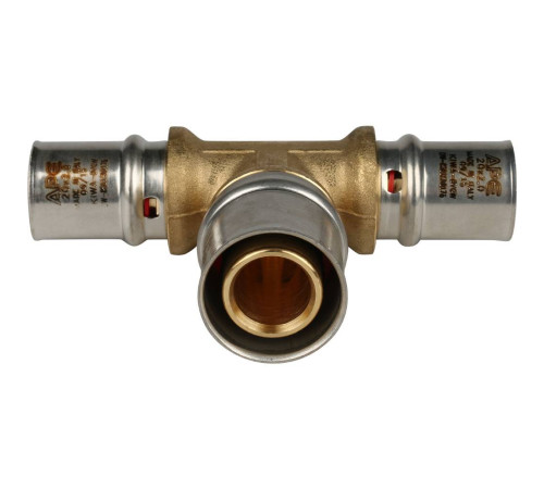 Тройник переходной STOUT 20х26х20 пресс для металлопластиковых труб SFP-0005-202620