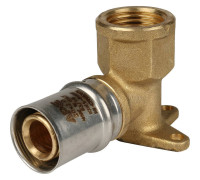 Угольник настенный STOUT короткий 20x1/2 пресс для металлопластиковых труб SFP-0018-001220