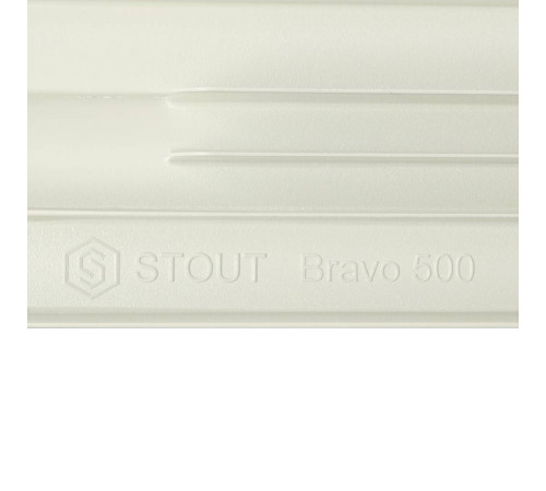 Радиатор алюминиевый STOUT Bravo 500 6 секций боковое подключение RAL 9010 SRA-0110-050006