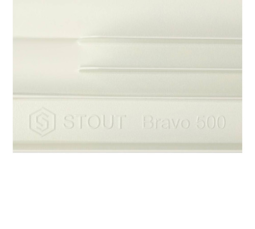Радиатор алюминиевый STOUT Bravo 500 8 секций боковое подключение RAL 9010 SRA-0110-050008