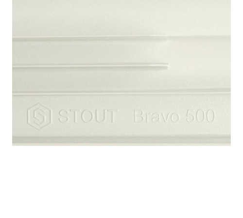 Радиатор алюминиевый STOUT Bravo 500 10 секций боковое подключение RAL 9010 SRA-0110-050010