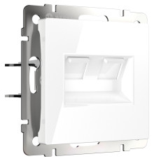 Розетка двойная Ethernet RJ-45 (белая) W1181101