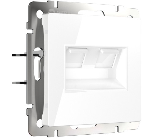 Розетка двойная Ethernet RJ-45 (белая) W1181101