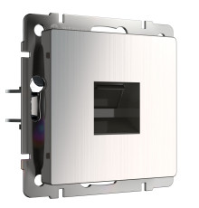 Розетка Ethernet RJ-45 (глянцевый никель) W1181002