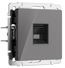 Розетка Ethernet RJ-45 (графит акрил) W1181044