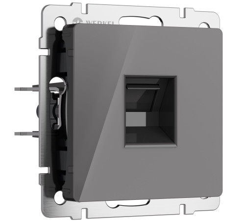 Розетка Ethernet RJ-45 (графит акрил) W1181044