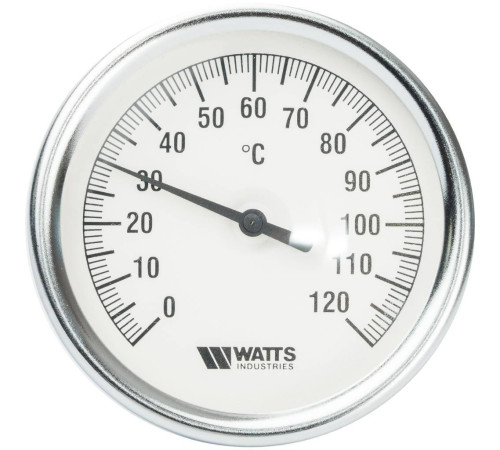 Термометр биметаллический Watts F+R801 с погружной гильзой 100 мм 10005950