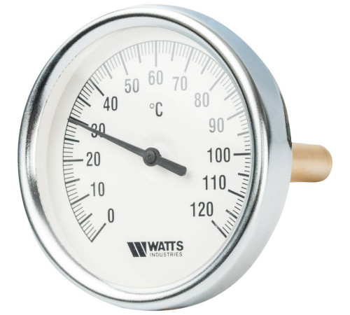 Термометр биметаллический Watts F+R801 с погружной гильзой 100 мм 10005950