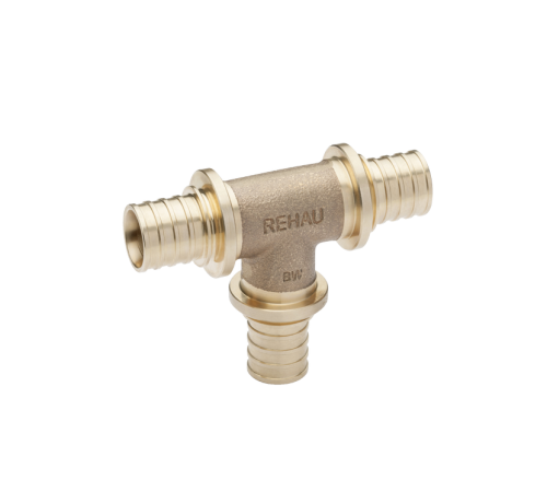 Тройник равнопроходный REHAU RAUTITAN RX 20-20-20 бронза 13109481001