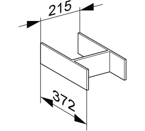 Внутренний разделитель для тумбы Keuco Edition 400 372х215х80 мм 31599 010000