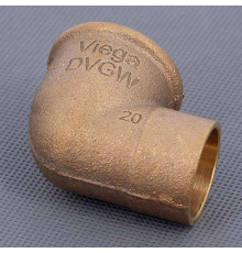 Угол 90° бронзовый Viega 94090G пайка-ВР 28x1 109561