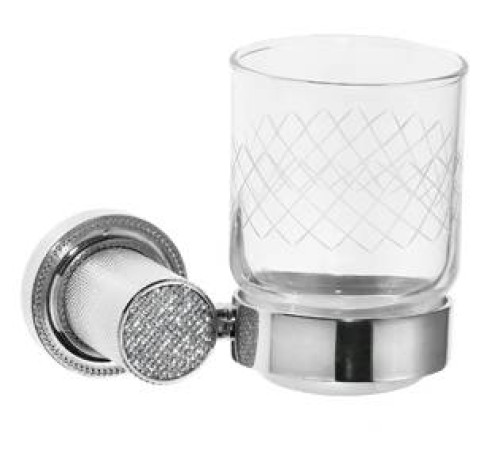 Стакан для зубных щеток подвесной Boheme Royal Cristal хром 10924-CR-B
