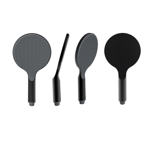 Душевой комплект Bossini Apice с ручным душем, штангой, держателем и шлангом, черный матовый DA5059-N.073