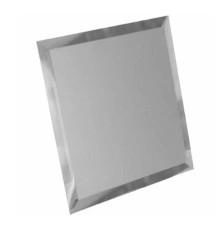 Плитка зеркальная ДСТ квадратная серебро с фацетом 10 мм 200х200 мм КЗС1-02
