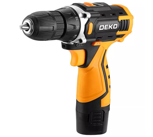 Дрель-шуруповерт аккумуляторная DEKO DKCD12V 12 В 2x1.5 Ач кейс DKCD12V