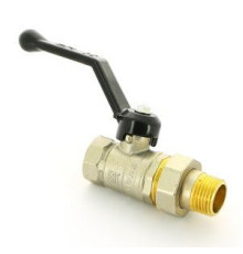 Кран шаровой латунный LD Pride 47.15.В-ГШ.Р 1/2 ВР-американка ручка-рычаг 47.307.15