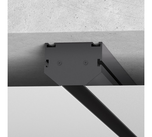 Slim Magnetic Комплект заглушек для шинопровода в натяжной потолок: торцевая и внутренняя черный 85233/00