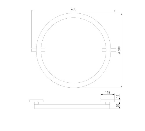 Slim Magnetic Трековый светильник 26W 4000K Most чёрный 85523/01