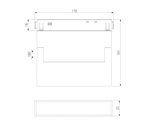 Умный трековый светильник 6W 2700-6500K Dim Kos Slim Magnetic 85081/01