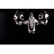 Смеситель для душа Boheme Crystal однорычажный бронза 304-CRST