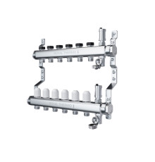 Коллекторная группа Royal Thermo из нержавеющей стали 5 выходов с узлом RoyalMix OPTIMAL RTI 15.05/RoyalMix OPTIMAL