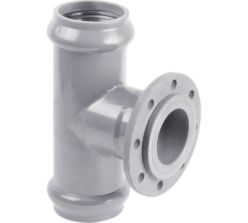 Тройник ПВХ Хемкор с ПВХ фланцем 110x100 мм 90° НС-1455418