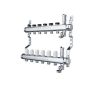 Коллекторная группа Royal Thermo из нержавеющей стали 2 выхода с узлом RoyalMix OPTIMAL RTI 15.02/RoyalMix OPTIMAL