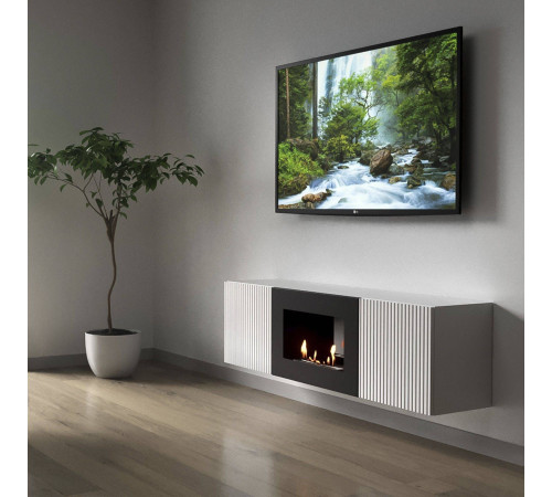 Тумба с биокамином Firelight BFP/P-1400L белая 1595752