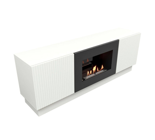 Тумба с биокамином Firelight BFP/P-1400L белая 1595752
