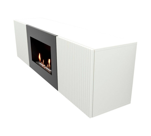 Тумба с биокамином Firelight BFP/P-1400L белая 1595752