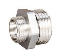 Ниппель переходной LD Pride 1 1/2x1 1/4 НР-НР латунный никелированный НС-1767023