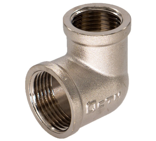 Уголок переходной CTM 1 x 1/2 ВР-ВР латунный никелированный 1499647