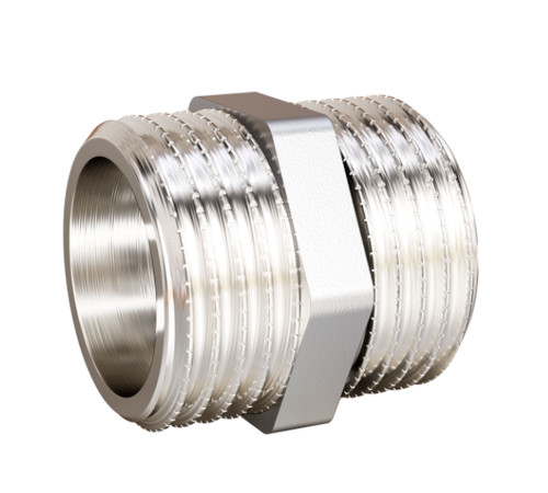 Ниппель LD Pride 2 НР-НР латунный никелированный НС-1767014