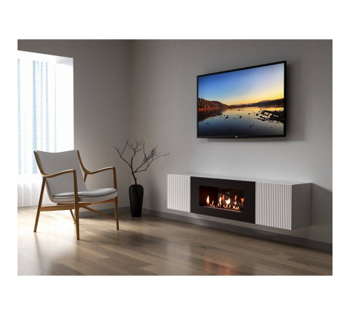 Тумба с биокамином Firelight BFP-P1700L белая 1627904