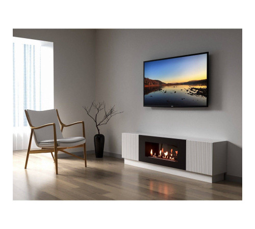 Тумба с биокамином Firelight BFP-P1700L белая 1627904