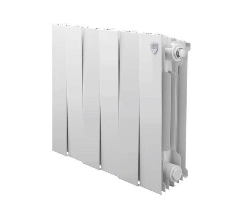 Радиатор биметаллический Royal Thermo PianoForte 300 Bianco Traffico 6 секций боковое подключение RAL 9016 НС-1346051