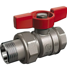 Кран шаровой Giacomini R859 полнопроходной с накидной гайкой 1 1/4 бабочка R859X329