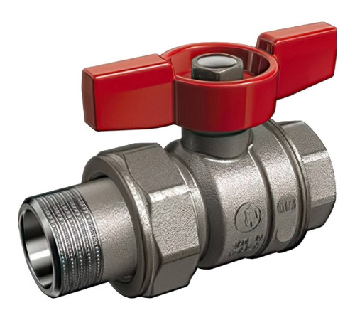 Кран шаровой Giacomini R859 полнопроходной с накидной гайкой 1 1/4 бабочка R859X329