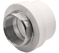 Муфта комбинированная Thermolight PP-R 50x1 1/2 ВР под ключ белая 1620504
