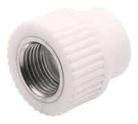 Муфта комбинированная Thermolight PP-R 20x1/2 ВР белая 1620496